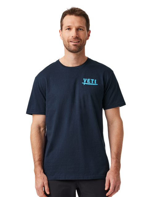 YETI Big Wave Short Sleeve T-Shirt Navy On Sale