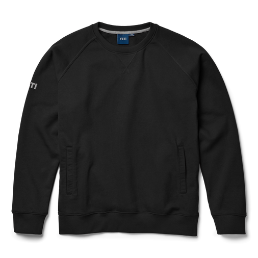 YETI Brushed Fleece Crewneck Pullover Black Free shipping