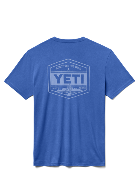 YETI Built For The Wild Short Sleeve T-Shirt Cobalt New Arrival