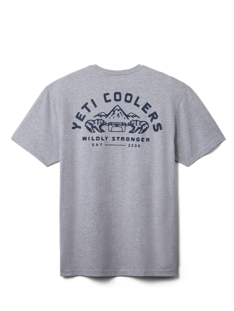 YETI Coolers® Wildly Stronger Short Sleeve T-Shirt Heather Grey Best Seller