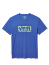 YETI Floral Logo Badge Short Sleeve T-Shirt Cobalt New Arrival