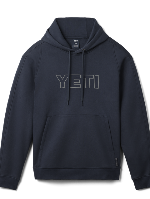 YETI® Logo Built for the Wild Fleece Hoodie Navy High Quality