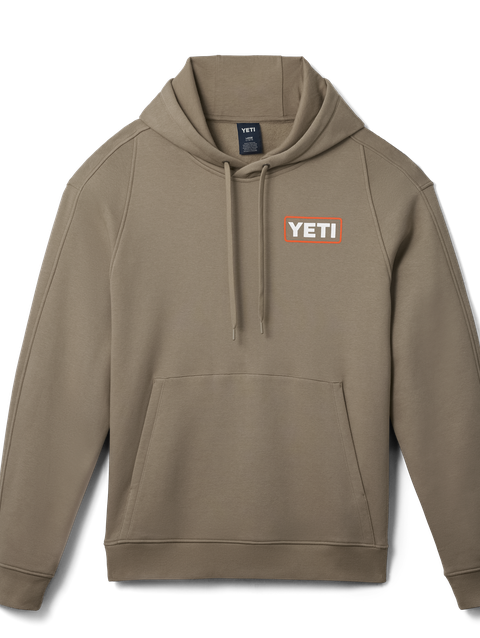 YETI® Wetlands Logo Badge Fleece Hoodie Taupe New Arrival